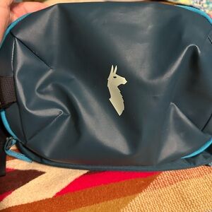 Cotopaxi Blue Belt Bag with Llama Logo